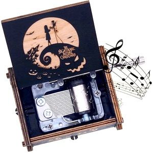 Music Box Wooden Engraved The Nightmare Before Christmas